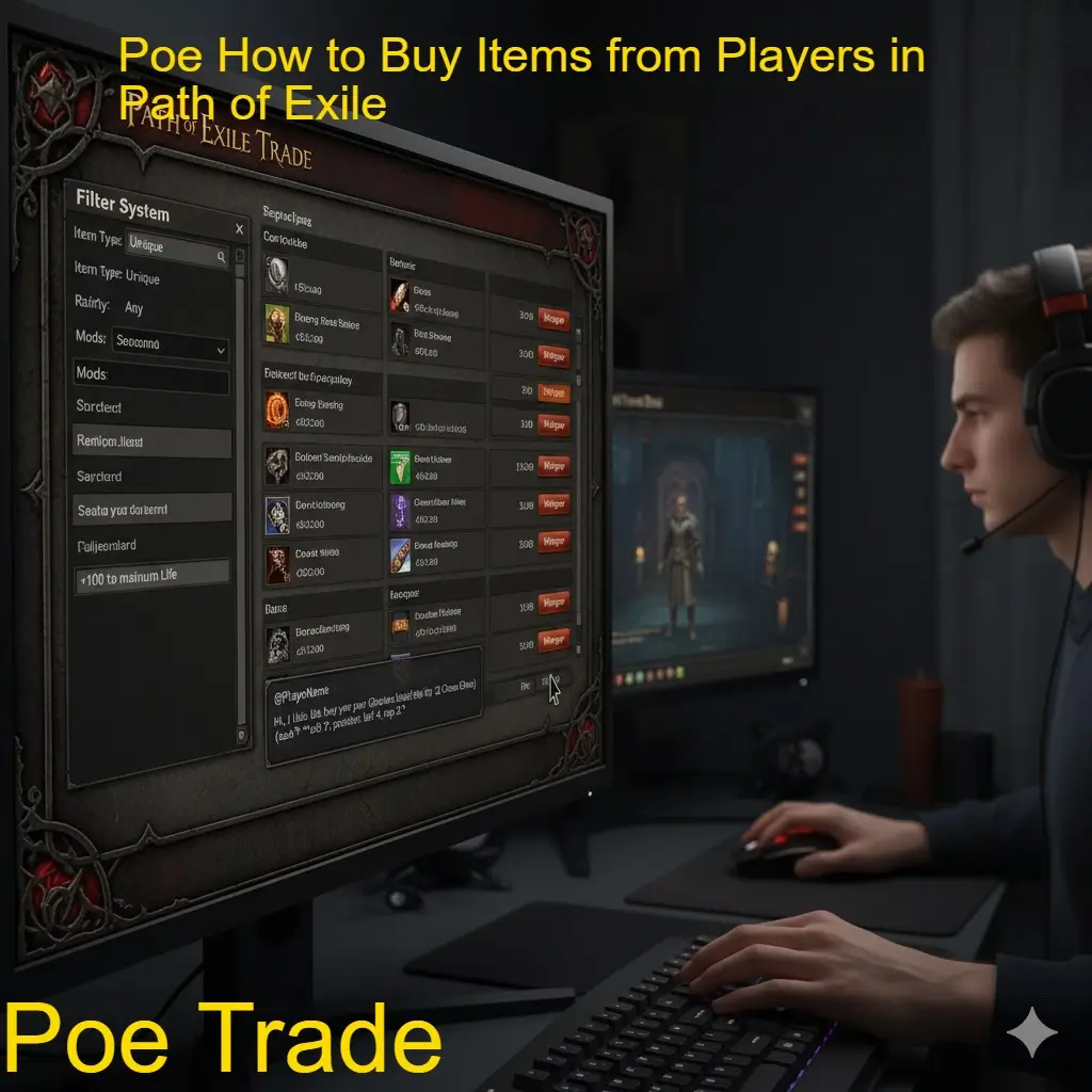 Poe How to Buy Items from Players in Path of Exile 2