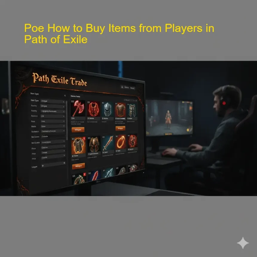 Poe How to Buy Items from Players in Path of Exile